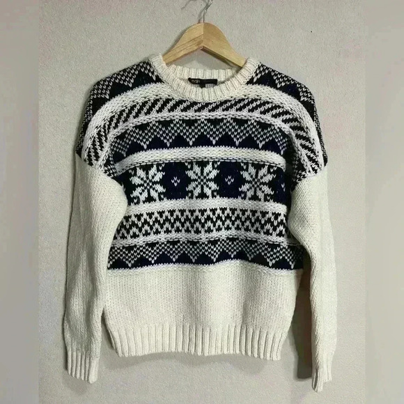 Maje Mockoon Geo Pattern Snowflake Sweater - Picture 2 of 8